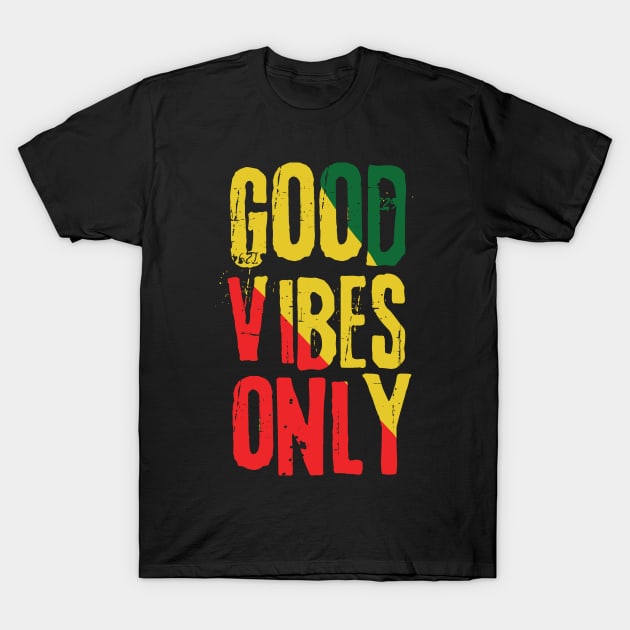 Good Vibes Only Rasta Reggae Roots T-Shirt by Teewyld